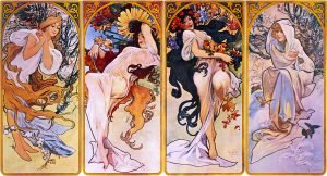 Four women representing four seasons