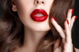 Woman with red lips red lipstick woman's face femininity | The Sublime Woman