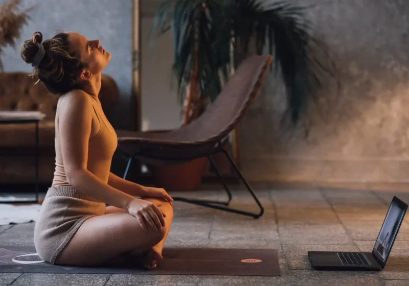 Evening Sadhana Ritual, young woman meditating in the evening, evening meditation practice for women | The Sublime Woman