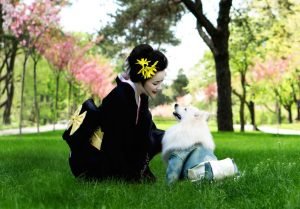 Geisha Rules for Western Woman beautiful Geisha and the dog in the park | The Sublime Woman