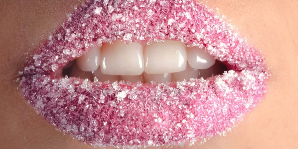 Practice Reviving Sacrum woman pink lips with sugar | The Sublime Woman
