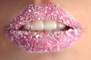 Practice Reviving Sacrum woman pink lips with sugar | The Sublime Woman