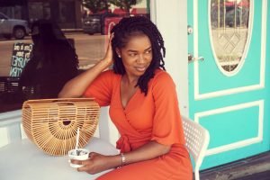 Practice Woman's Swadhistana Chakra beautiful black woman in a dress | The Sublime Woman