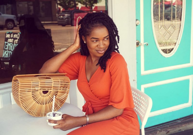 Practice Woman's Swadhistana Chakra beautiful black woman in a dress | The Sublime Woman