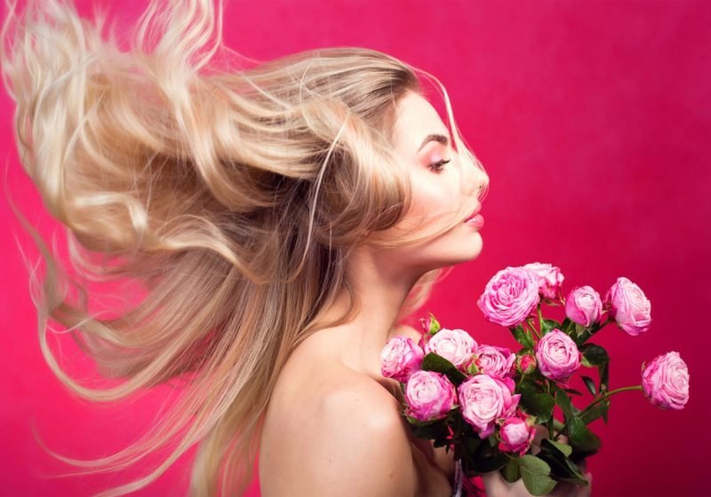 Women against beauty beautiful blonde woman with roses | The Sublime Woman